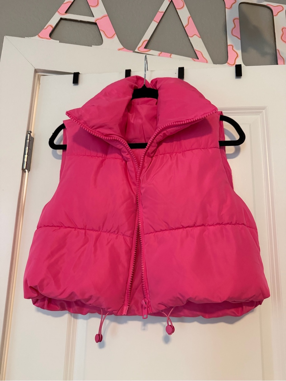 Kids Puffer Vest - Hot Pink